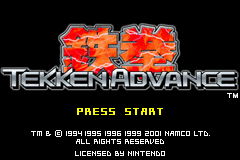 Tekken Advance Title Screen